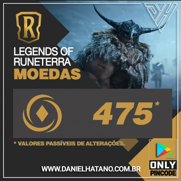 Legends of Runeterra - 475 Moedas + 0 Bônus [ANDROID]
