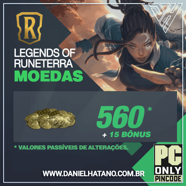 Legends of Runeterra - 560 Moedas 