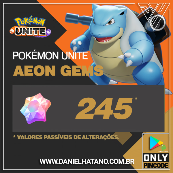 Pokémon Unite - 245 Aeos Gems [ANDROID]