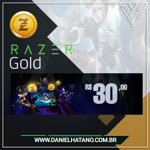 R$ 30 Cartão Razer Gold - Gift Card Digital  [EXCLUSIVO BRASIL]