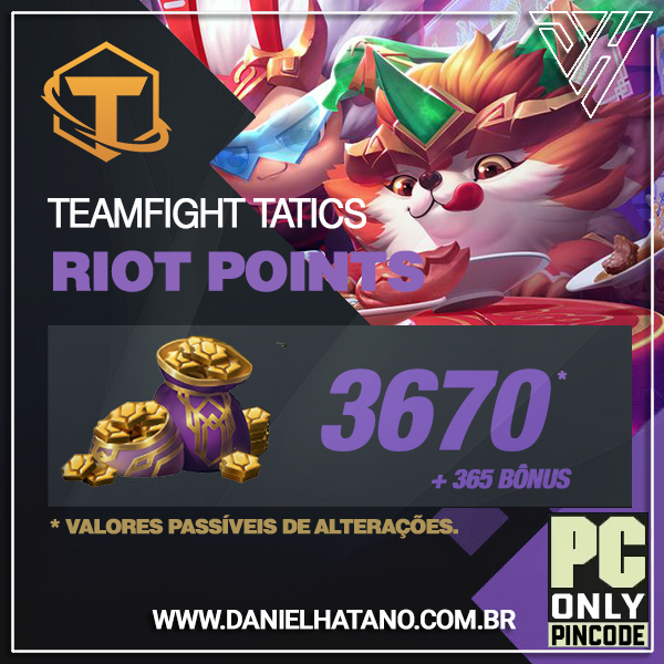 Teamfight Tactics - 3.670 Riot Points