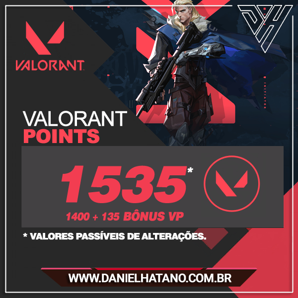 Valorant -1400 + 135 Bônus VP