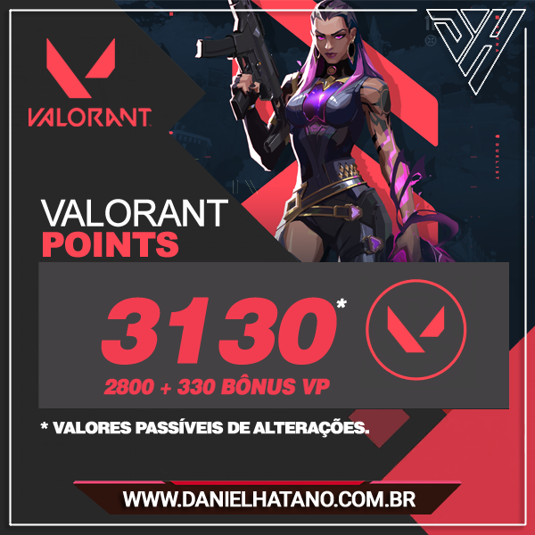 Valorant | 2800 + 330 Bônus VP