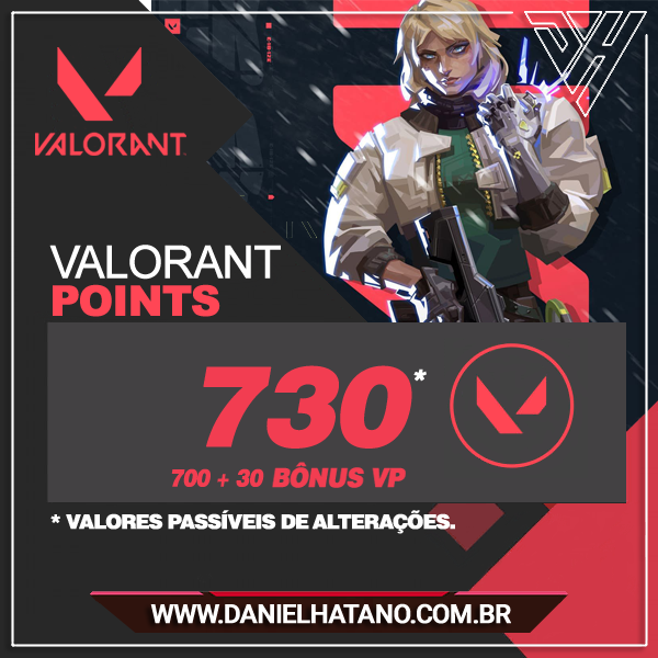 Valorant - 700 + 30 Bônus VP