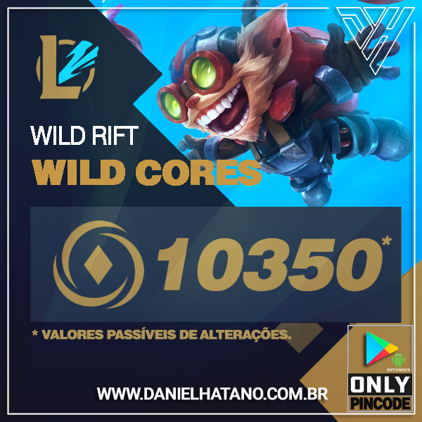 [ANDROID] League of Legends: Wild Rift | 8.830 Wild Cores + 1520 Bônus