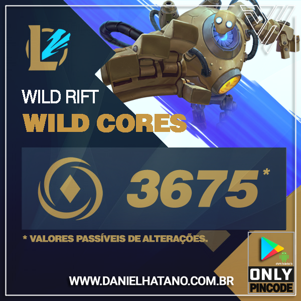 [ANDROID] League of Legends: Wild Rift | 3.275 Wild Cores  + 400 Bônus