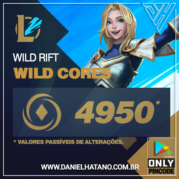 [ANDROID] League of Legends: Wild Rift | 4.285 Wild Cores  + 665 Bônus